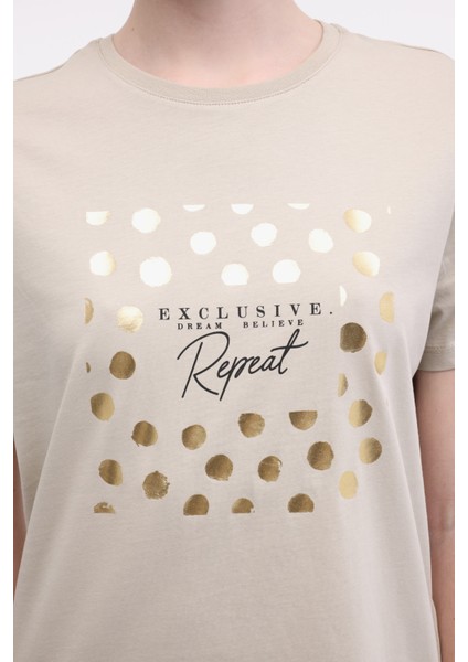Wl Borıs 11bt201 5fx Haki Kadın Kısa Kol T-Shirt