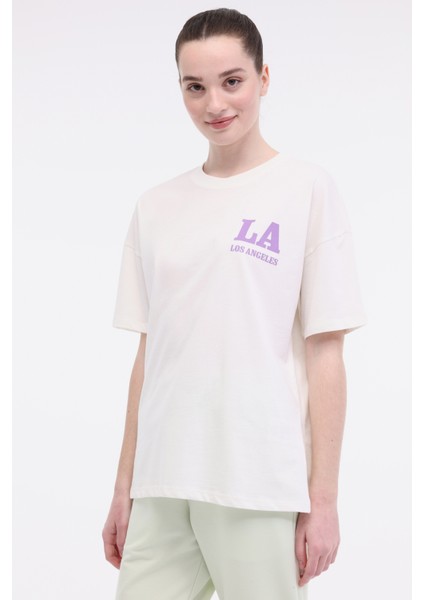 Wl Marıanne 11ssk104 5fx Ekru Kadın Kısa Kol T-Shirt