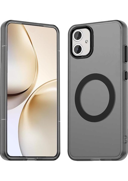 Samsung Galaxy A06 Kılıf Kamera Çıkıntılı Mat Magsafe Şarj Özellikli Kenarları Renkli Premium Sert Kapak