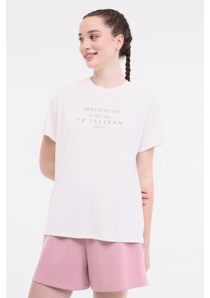 Wl Mıruna 11MS450 5fx Ekru Kadın Kısa Kol T-Shirt