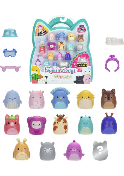 Squish-A-Longs 14 Figür + Yüzük Set Seri 2 AL0066
