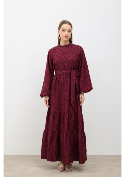 Yakma Elbise Bordo