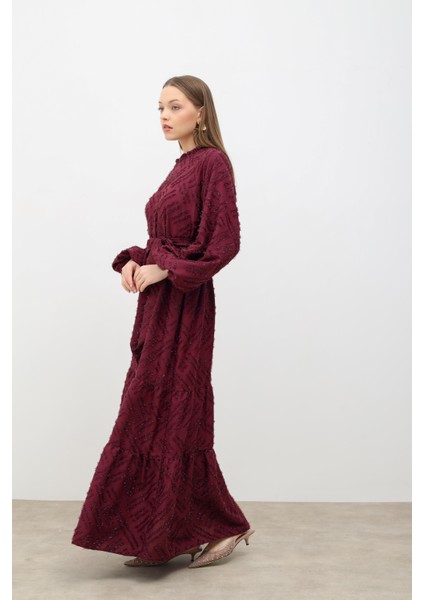 Yakma Elbise Bordo