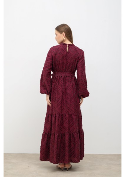 Yakma Elbise Bordo