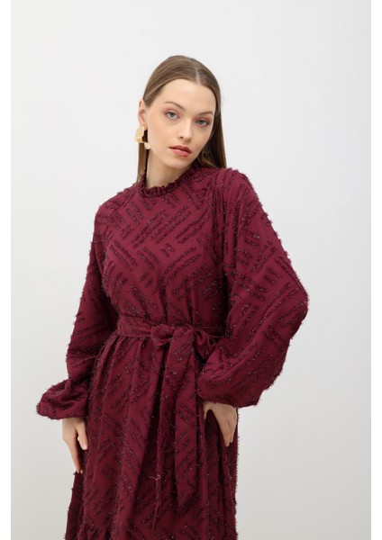 Yakma Elbise Bordo