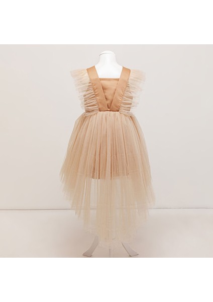 Tül Parti Balo Mezuniyet Kız Çocuk Elbisesi Wednesday Tarzı