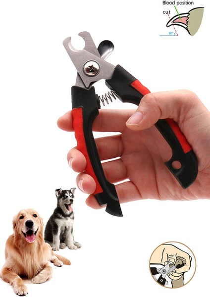 Wf Çelik Uçlu Kırmızı Kedi Köpek Büyük Tırnak Makası CIN316KR