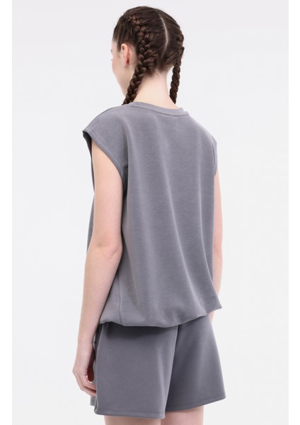 WL MARZIA 11MS444 5FX Gri Kadın Kısa Kol T-Shirt fiyatları