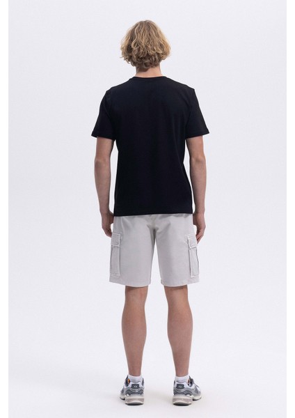 Pamuk Regular Fit Bisiklet Yaka Logolu T Shirt Erkek T Shirt EM589