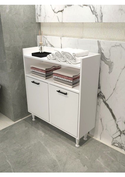 Kezi Çamaşır 2 Sepetlikirli Çamaşır Sepetli Çok Amaçlı Dolap Beyaz modelleri
