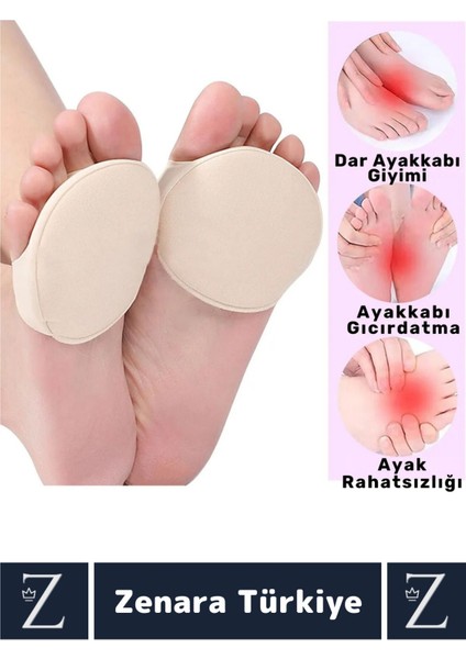 Premium Gündelik Kullanım Kayma Önleyici Ter Emici Esnek Kumaş Ayak Taban Parmak Altı Desteği 2 Çif