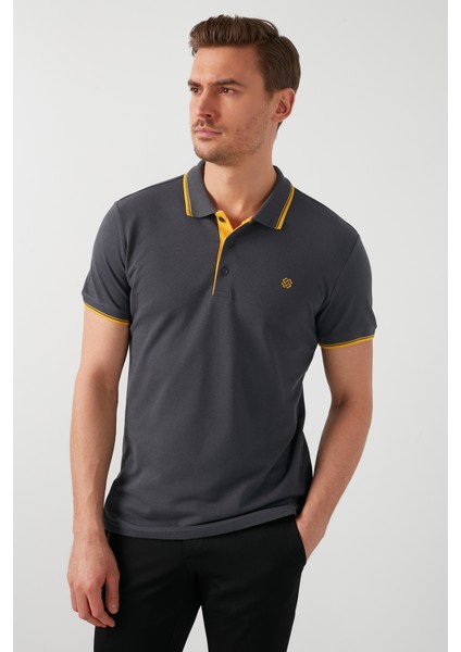 Pamuklu Slim Fit Şerit Detaylı Düğmeli Polo Yaka 5'li Paket T Shirt Erkek T Shirt 5902118S5 indirimleri