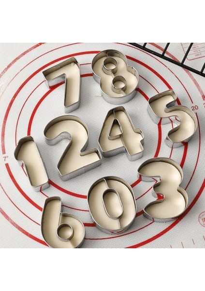 Sayı Kalıbı, 9 Adet Kurabiye Kalıbı, 0-9 Rakam, Paslanmaz Çelik, Dijital Bisküvi Kalıbı, Fondan, Kurabiye Kesici, Pişirme Kalıbı, Kurabiye Kalıbı fiyatları