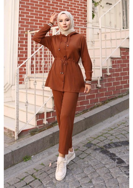 Ribana Detaylı Takım Kahverengi modelleri