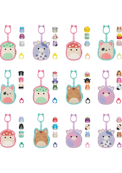 Squish-A-Longs 3 Figür + Yüzük Çantalı Sürpriz Paket Seri 1