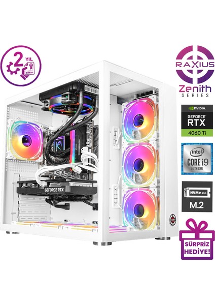 Zenith Z2 I9 4060TI-149KF004 I9-14900KF 32 GB 512SSD RTX4060TI Freedos Gaming Masaüstü Bilgisayar