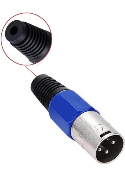 10 Adet - 3 Pin Xlr Erkek Konnektör - Mikrofon Jackı Nx Tip - Profesyonel Ses ve Video Bağlantısı