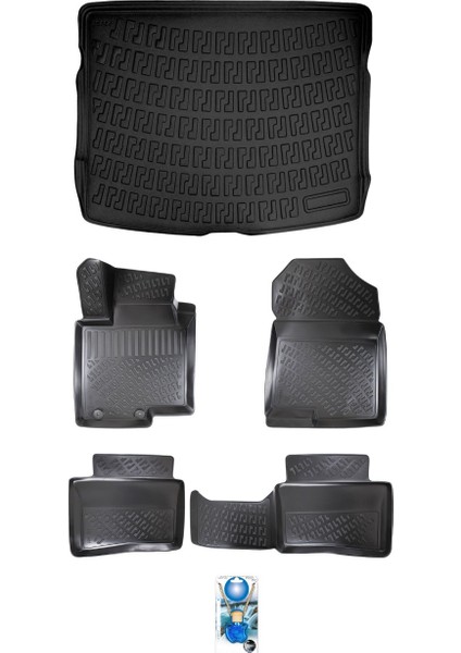 Nissan Qashqai 2013-2021 Tekna 3D Bagaj Havuzu ve Havuzlu Paspas+Asma Koku