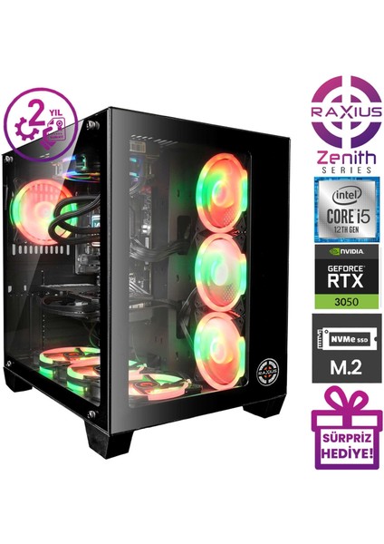 Zenith Z1 I9 4060TI-149KF009 I9-14900KF 16 GB 512SSD RTX4060TI Windows 11 Pro Gaming Masaüstü Bilgisayar