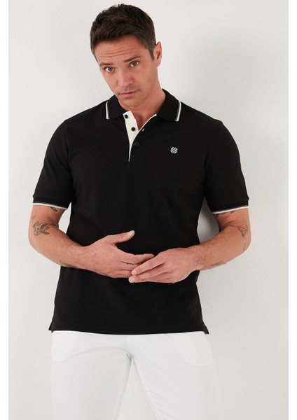 Pamuk Düğmeli Slim Fit Polo Yaka T Shirt Erkek Polo Yaka T Shirt 5902118