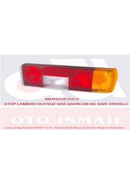Stop Lambasi Duysuz Sağ Şahin 88-95 Sari Sinyalli Gnzrz