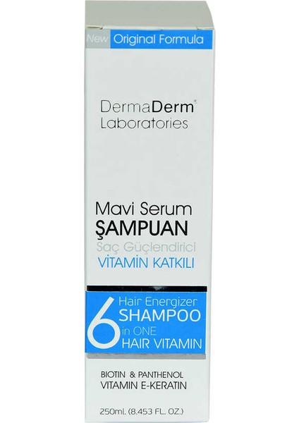 Mavi Serum Şampuanı (Biotin Panthenol Vitamin E-Keratin) 250 ml