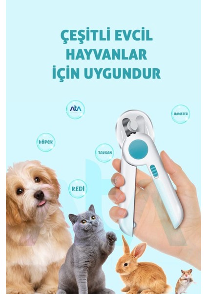 Işıklı Kedi Köpek Tırnak Makası Pet Evcil Hayvanları Için Korumalı Led'li Törpülü Tırnak Makası fırsatları