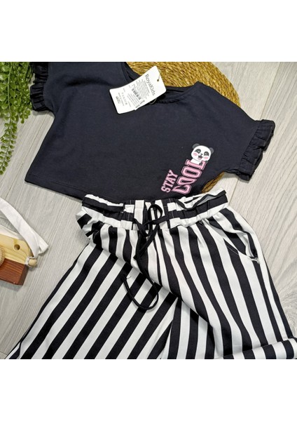 Kız Çocuk Çizgili Pantolonlu Ikili Takım fiyatları