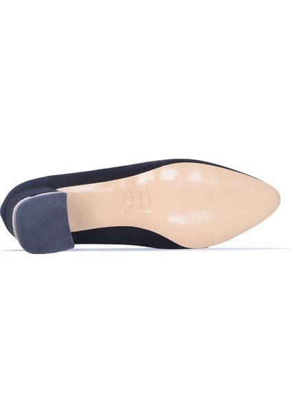 Moda Ayakkabı 858 Siyah-Krem 5cm Kadın Topuklu Ayakkabı fırsatları