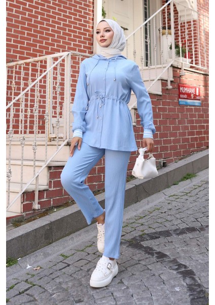 Ribana Detaylı Takım Bebe Mavisi
