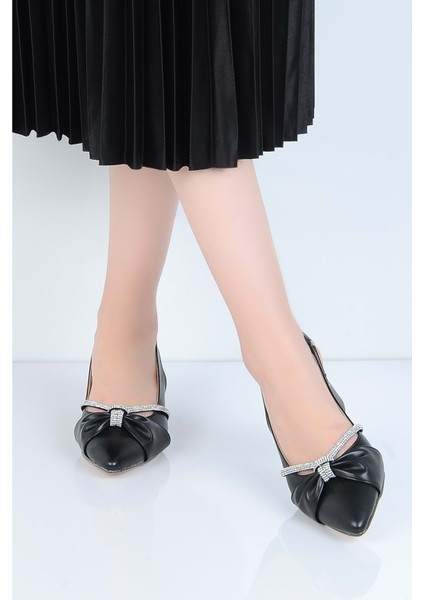 Moda Ayakkabı 01120 Cilt 3cm Topuklu Kadın Ayakkabı modelleri