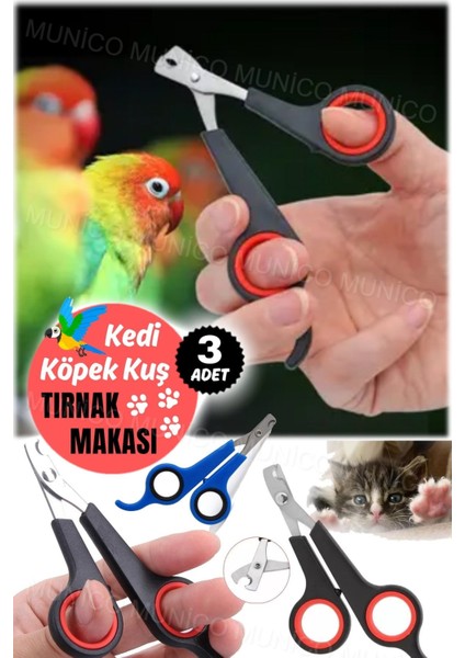 3 Adet Paslanmaz Çelik Kedi Köpek Tavşan Tırnak Makası Köpekler Kediler Için Tırnak Pençe Ke fiyatları