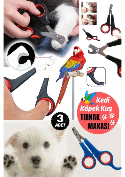 3 Adet Paslanmaz Çelik Kedi Köpek Tavşan Tırnak Makası Köpekler Kediler Için Tırnak Pençe Ke fırsatları