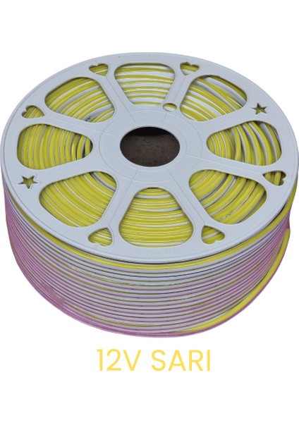 12V Sarı Neon Şerit LED 100 Metre