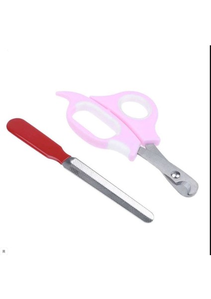 Evcil Hayvan Tırnak Makası ve Törpü Set Pembe