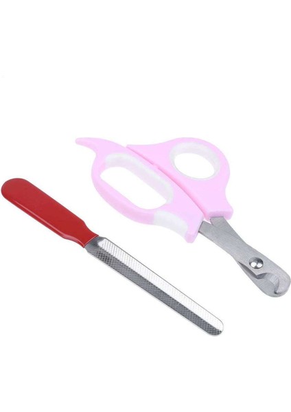 Evcil Hayvan Tırnak Makası ve Törpü Set Pembe