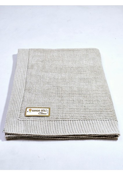 Yerli Üretim 80X100 Selanik Örgü Unisex Bebek Triko Battaniye - Yumuşak ve Nefes Alabilir