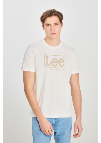 % 100 Pamuk Regular Fit Bisiklet Yaka Logolu T Shirt Erkek T Shirt L68TYSMK