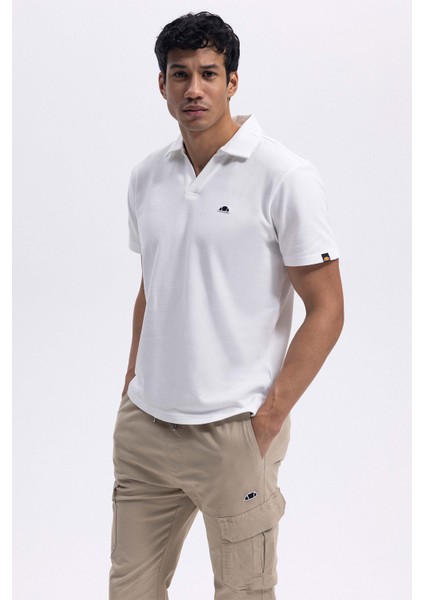 Logolu Pamuk Regular Fit Polo Yaka T Shirt Erkek Polo Yaka T Shirt EM146