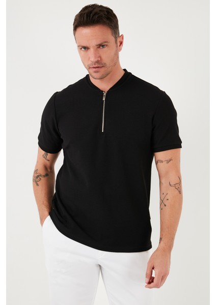 Pamuklu Regular Fit Yarım Fermuarlı Kolej Yaka 3'lü Paket T Shirt Erkek T Shirt 5902653S3 fiyatları