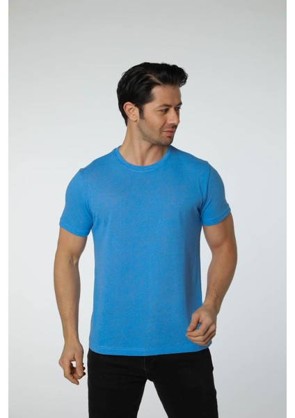 Keten Bisiklet Yaka T-Shirt