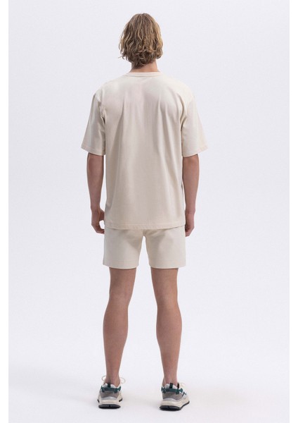 Pamuk Regular Fit Bisiklet Yaka Logolu T Shirt Erkek T Shirt EM391