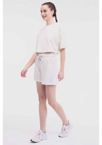 Wl Lın 11QFYY433-084 5fx Ekru Kadın Kısa Kol T-Shirt modelleri