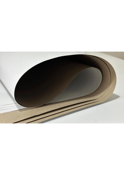A5 Krome Karton Kağıt 50 Adet 21X14,8 cm Ambalaj Kağıdı Önü Beyaz Arkası Gri 230 Gr. fırsatları