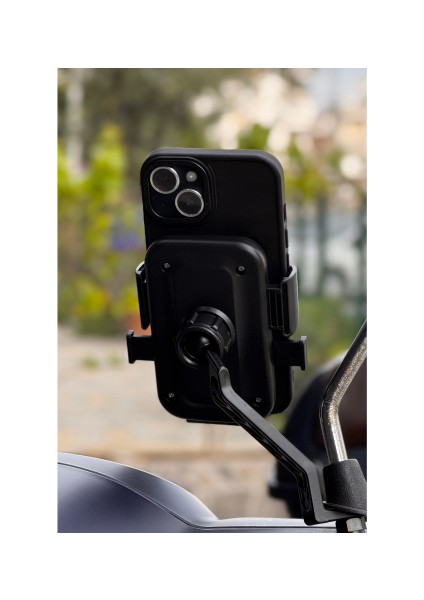 Bisiklet Scooter Motor Tutucu Otomatik Motorsiklet Ayna Bağlantılı Telefon Tutucu modelleri