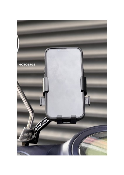 Bisiklet Scooter Motor Tutucu Otomatik Motorsiklet Ayna Bağlantılı Telefon Tutucu fırsatları