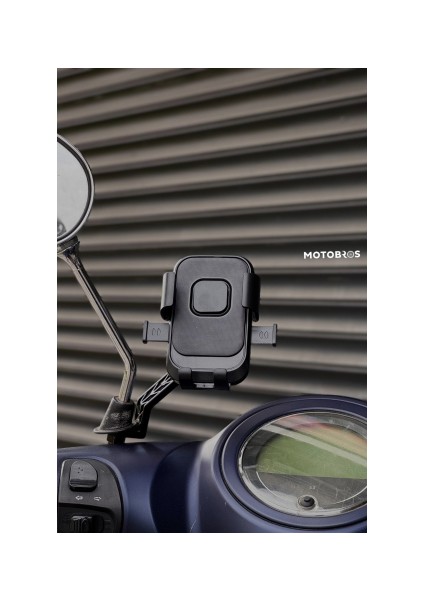 Bisiklet Scooter Motor Tutucu Otomatik Motorsiklet Ayna Bağlantılı Telefon Tutucu indirimleri