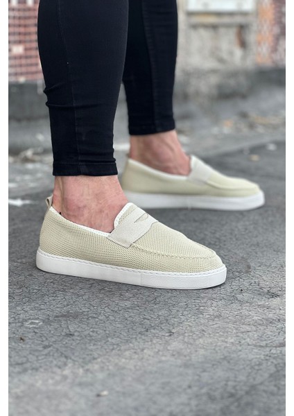 Bej Triko Babet Erkek Casual Ayakkabı
