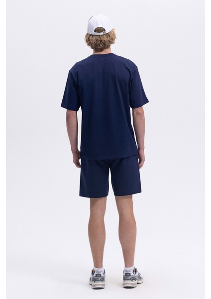 Pamuk Regular Fit Bisiklet Yaka Logolu T Shirt Erkek T Shirt EM391