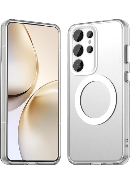 Samsung Galaxy S25 Ultra Kılıf Kamera Çıkıntılı Mat Magsafe Şarj Özellikli Kenarları Renkli Premium Sert Kapak